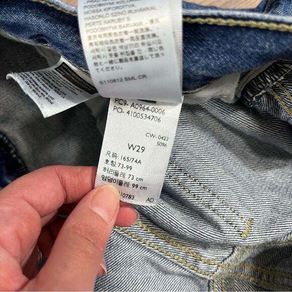 Levi’s Low Pro Straight Medium Wash Distressed Boyfriend Jeans 29 - Picture 9 of 9